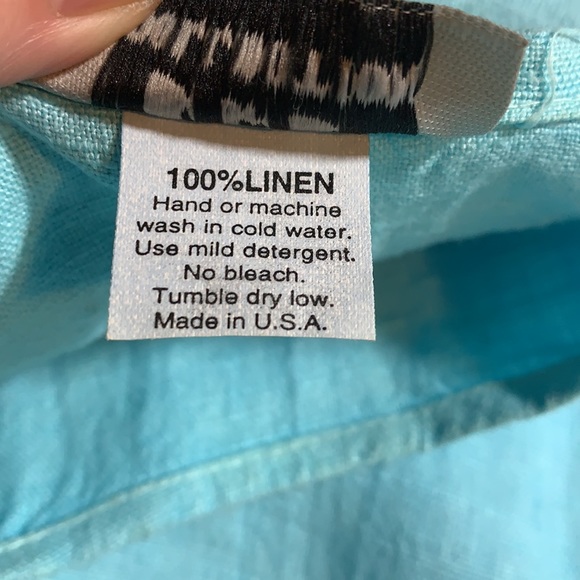 VINTAGE, linen, beachy, dress and button up shirt set!! - Picture 6 of 13